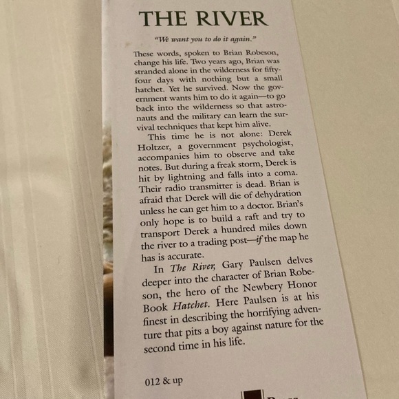 NWT The River by Gary Paulsen Age 12 & Up - Picture 3 of 5